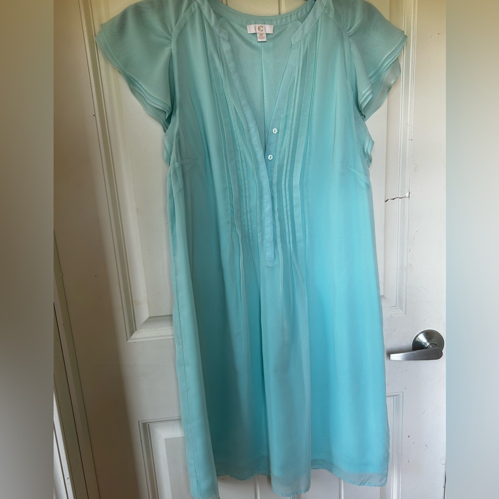 ❌❌SALE C Brand Aqua Pleated Dress